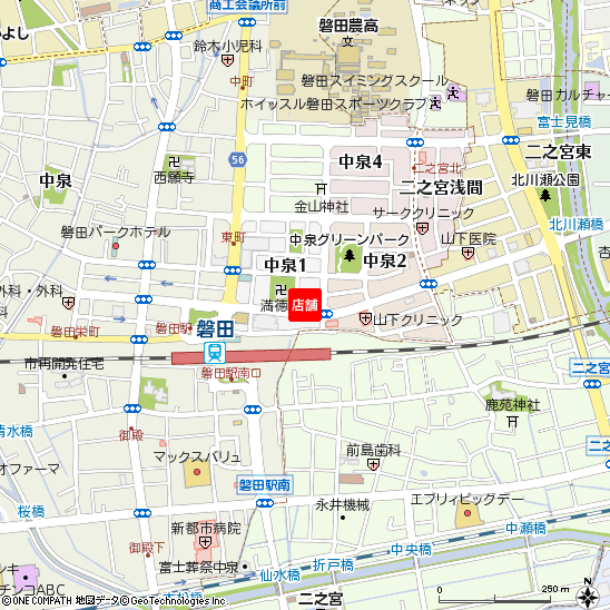 磐田支店付近の地図